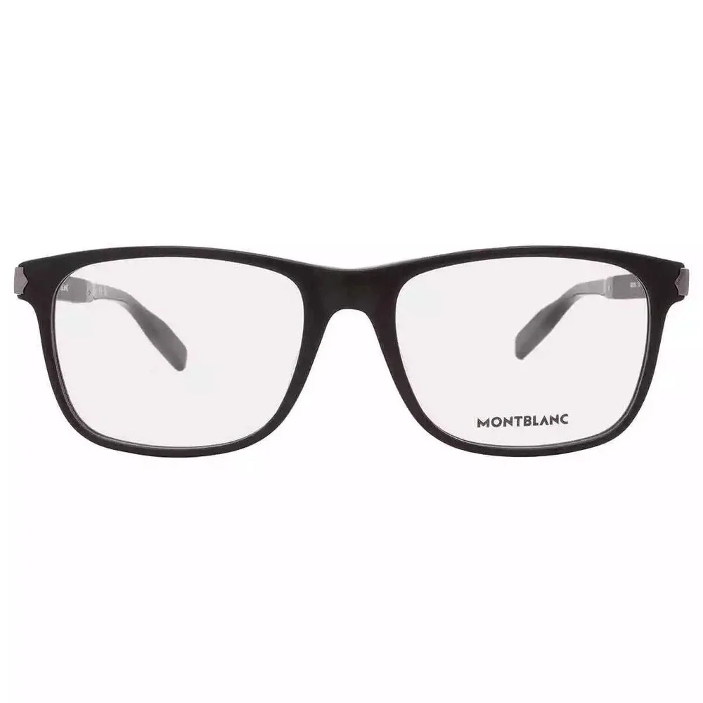 Mont Blanc MB0035O Eyeglasses Frame Black Acetate Rectangle